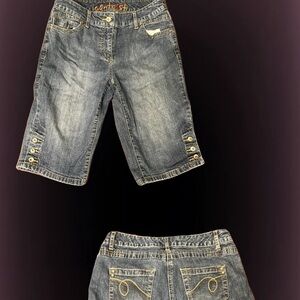 Vintage contrast Jean shorts